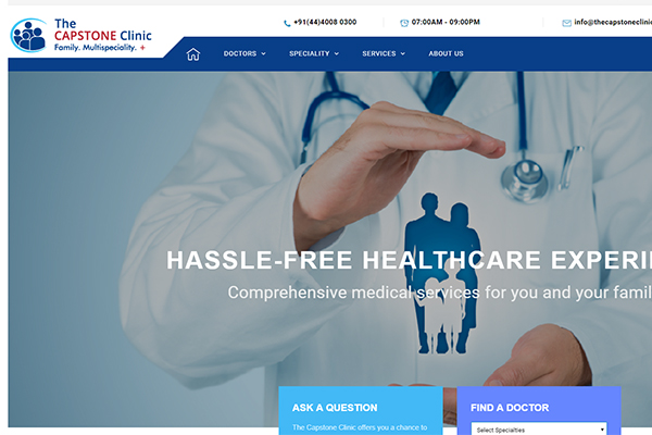 The Capstone Clinics Website Screenshot